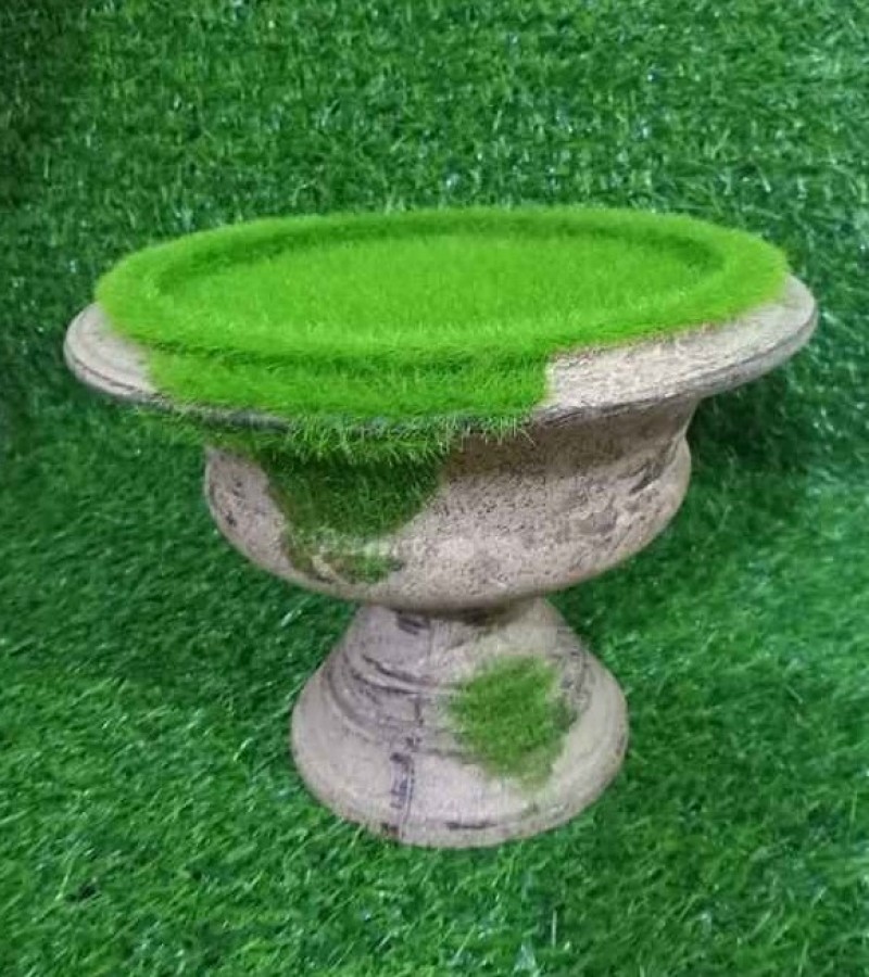 Antique Wooden Artificial Grassy Gamli for garden, decoration room and home decor Large Size